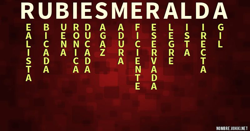 Acróstico rubi esmeralda