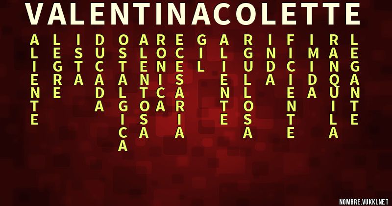 Acróstico valentina colette