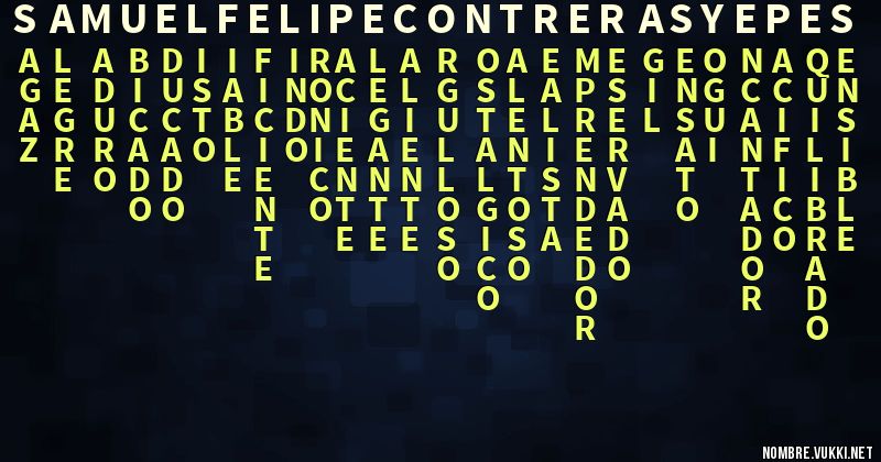 Acróstico samuelfelipecontrerasyepes