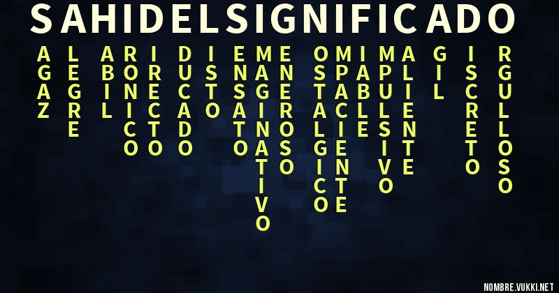 Acróstico sahid el significado