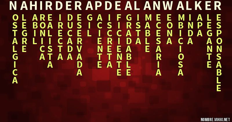 Acróstico nahir de rap de alan walker