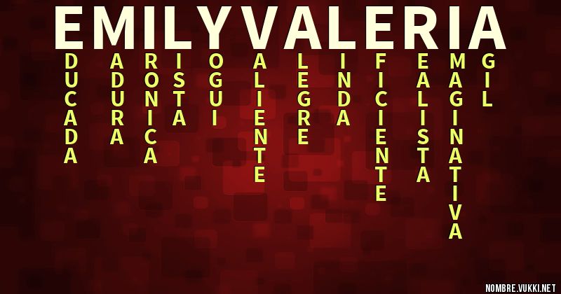 Acróstico emily valeria