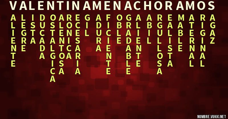Acróstico valentina menacho ramos
