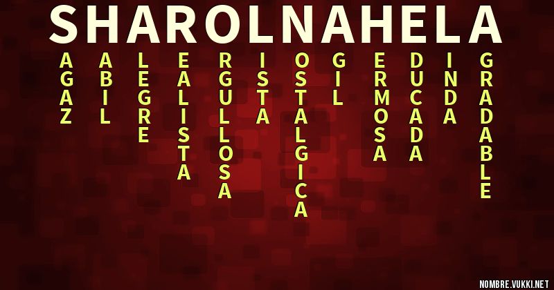 Acróstico sharol nahela