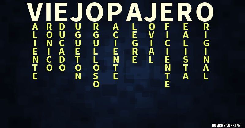 Acróstico viejo pajero