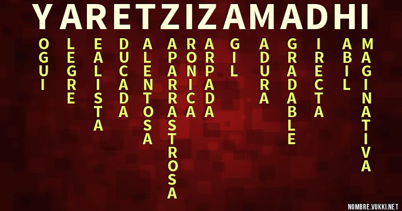 Acróstico yaretzi zamadhi