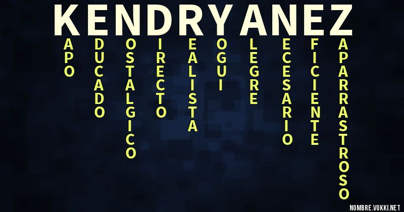 Acróstico kendry añez