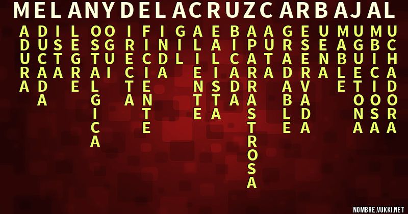 Acróstico melany de la cruz carbajal