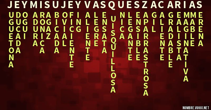 Acróstico jeymi sujey vasques zacarias