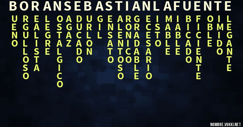Acróstico boran  sebastiÁn lafuente