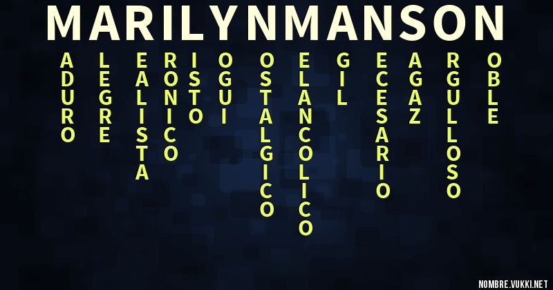 Acróstico marilyn manson