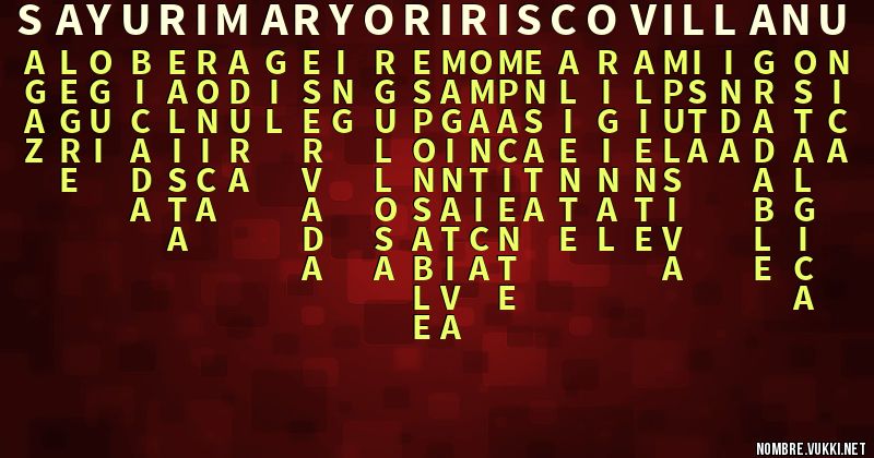 Acróstico sayuri maryori risco villanu