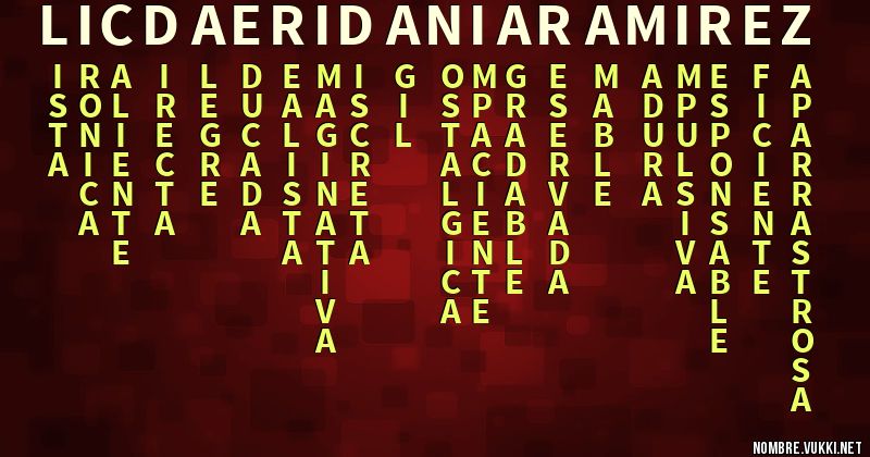 Acróstico licda eridania ramírez