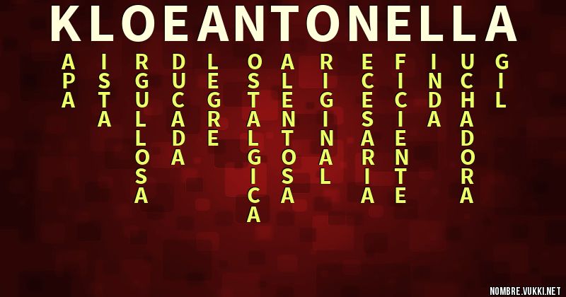 Acróstico kloe antonella