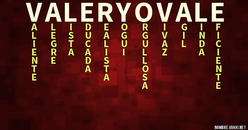 Acróstico valery o vale