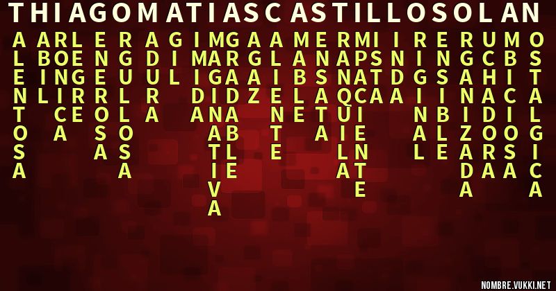 Acróstico thiago matías castillo solan