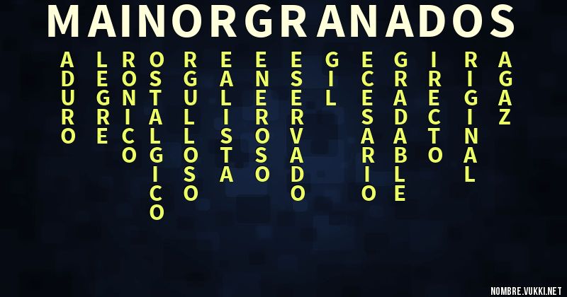 Acróstico mainor granados