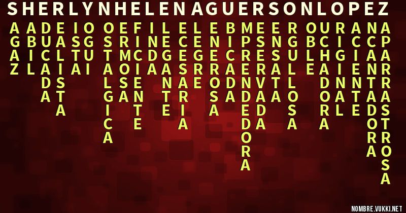 Acróstico sherlyn helena guerson lópez