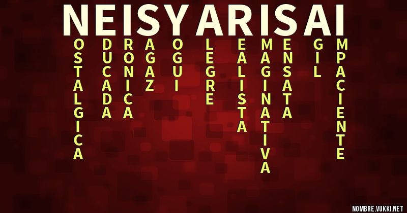Acróstico neisy arisai