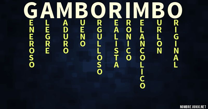 Acróstico gamborimbo