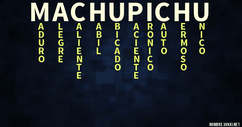 Acróstico machupichu