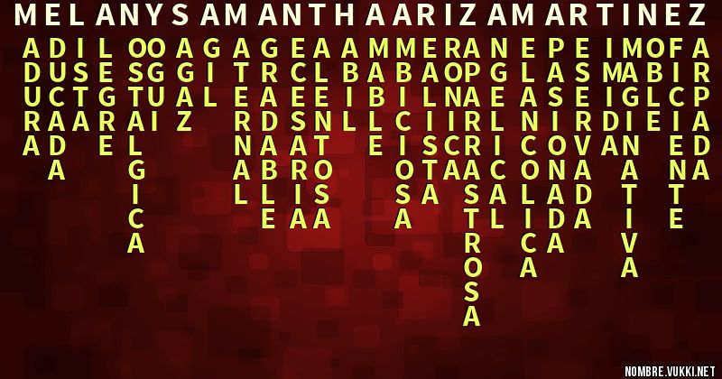 Acróstico melanysamanthaarizamartinez