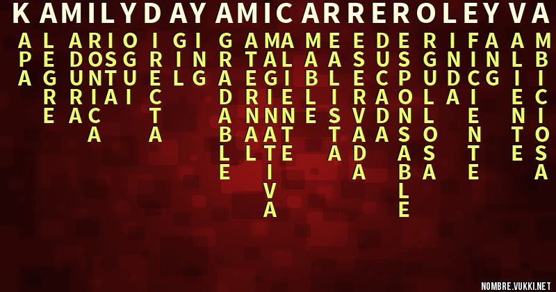 Acróstico kamily dayami carrero leyva