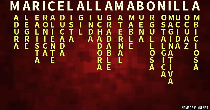 Acróstico maricela llama bonilla