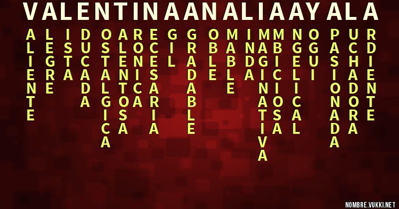 Acróstico valentina analia ayala