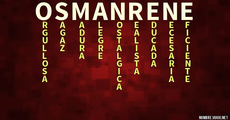 Acróstico osman rene