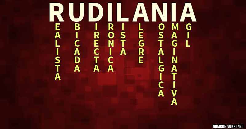 Acróstico rudilania