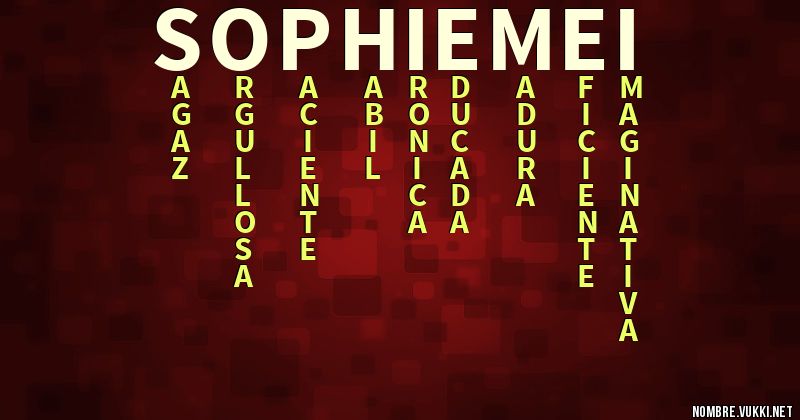Acróstico sophie mei