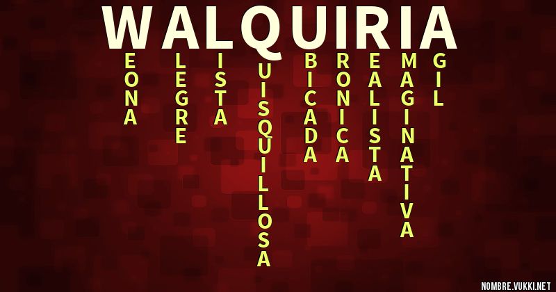 Acróstico walquiria