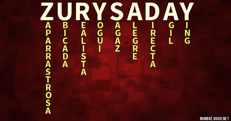 Acróstico zury saday