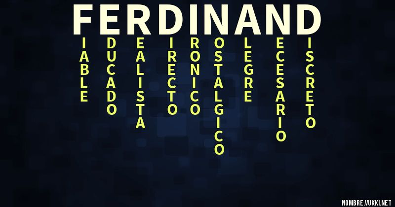 Acróstico ferdinand