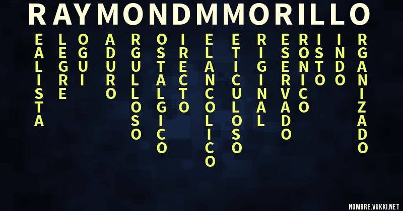 Acróstico raymond m.morillo