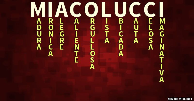 Acróstico mia colucci