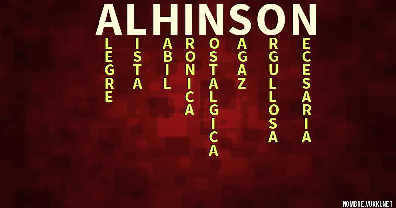 Acróstico alhinson