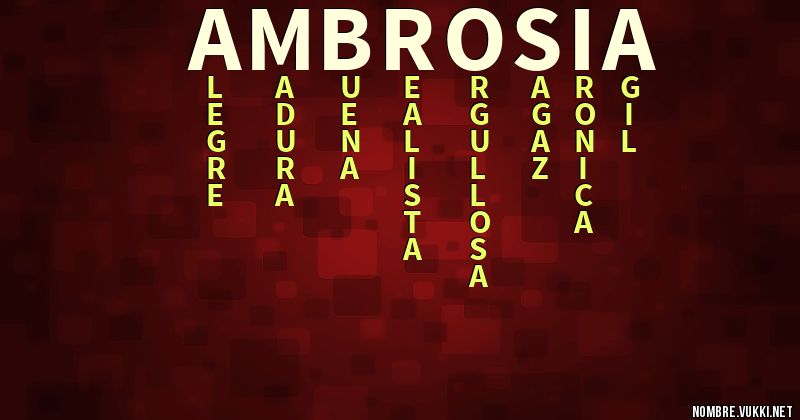 Acróstico ambrosía