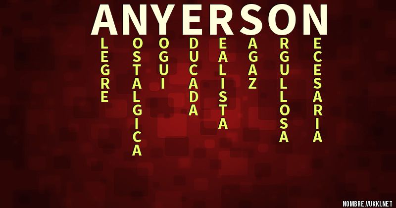 Acróstico anyerson