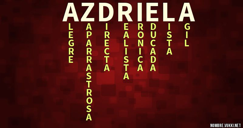 Acróstico azdriela