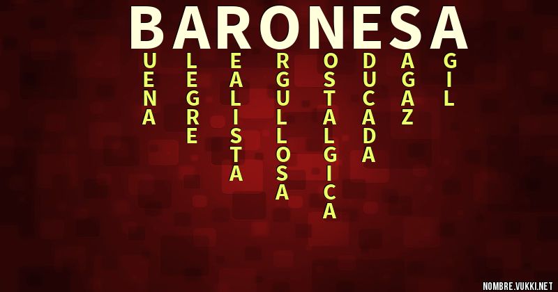 Acróstico baronesa