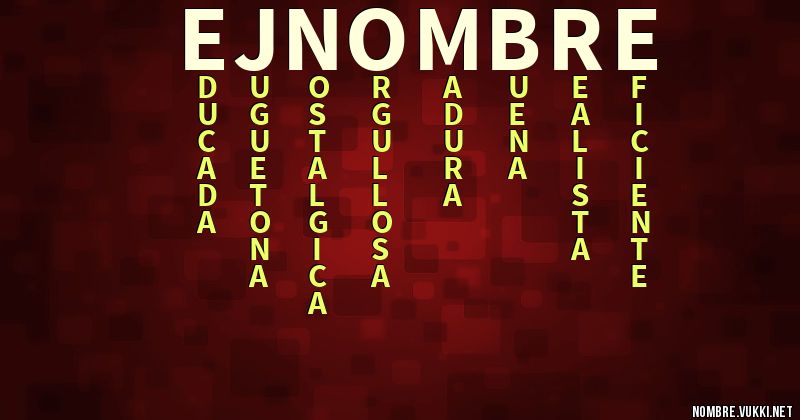 Acróstico ej nombre