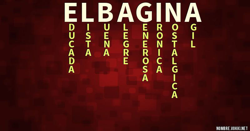 Acróstico elba gina
