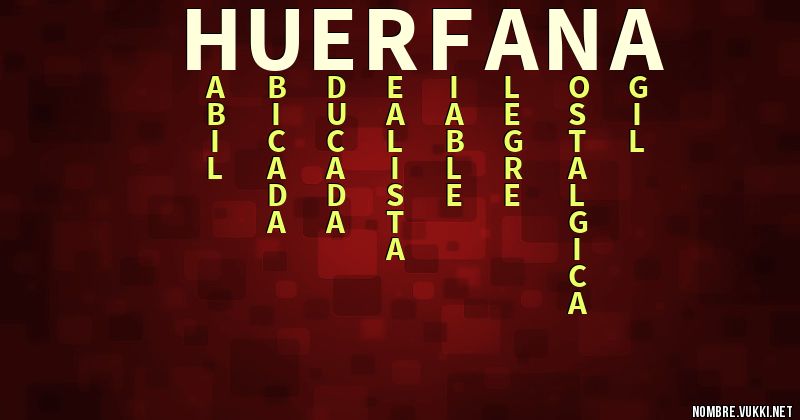 Acróstico huerfana