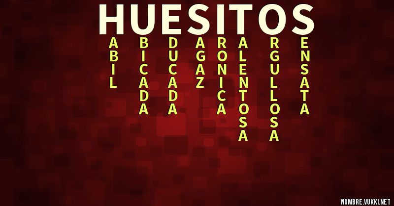 Acróstico huesitos