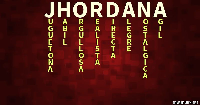 Acróstico jhordana