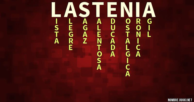 Acróstico lastenia