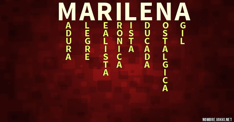 Acróstico marilena