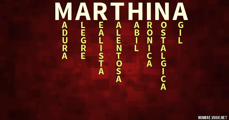 Acróstico marthina}